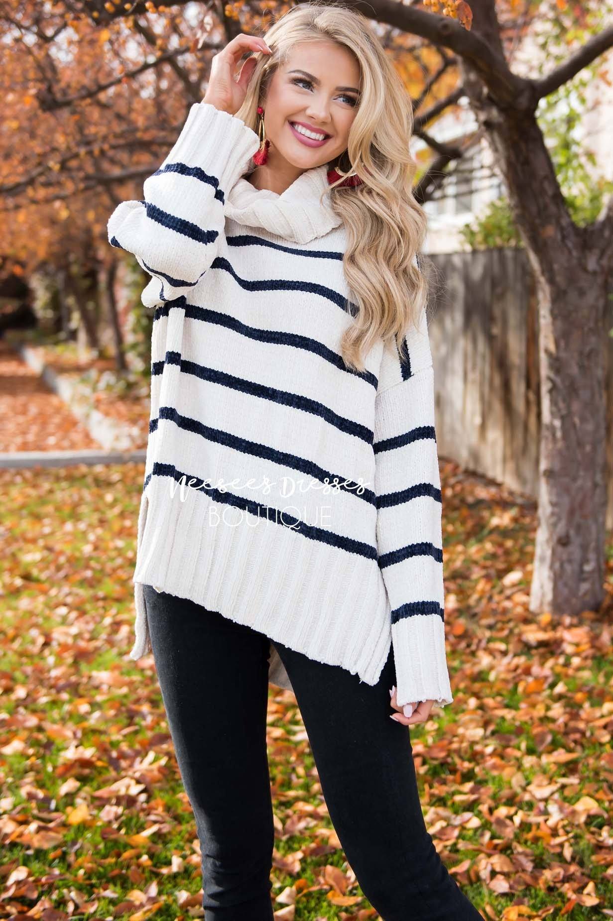 Cozy By The Fire Turtle Neck Sweater Tops vendor-unknown 