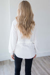 Trusted Heart Fuzzy Snap Button Pullover Sweater Tops vendor-unknown