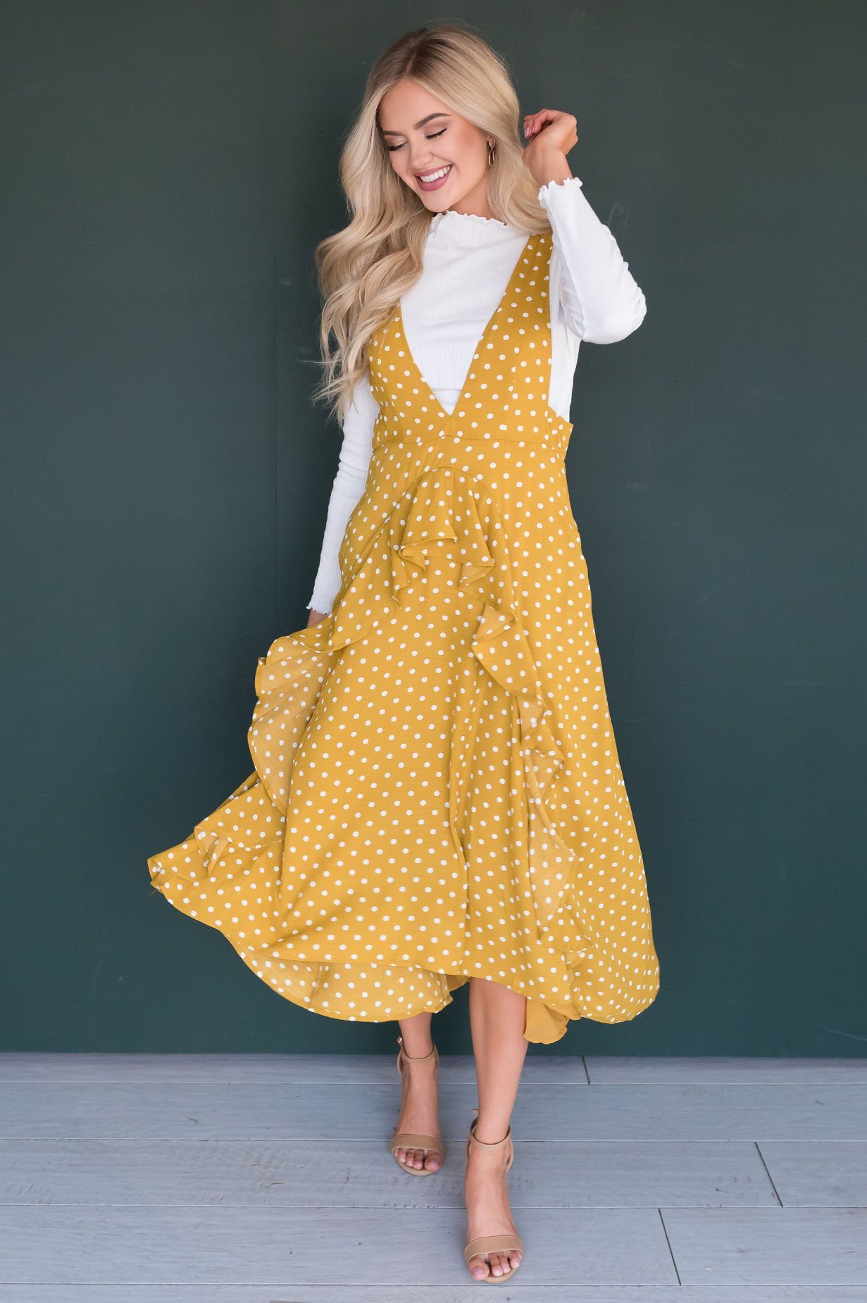 The Jenessa Overall Dress Modest Dresses vendor-unknown 