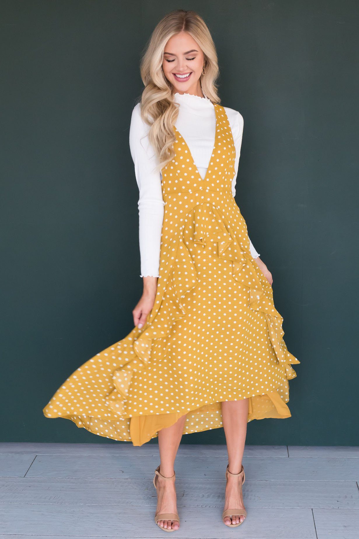 The Jenessa Overall Dress Modest Dresses vendor-unknown 