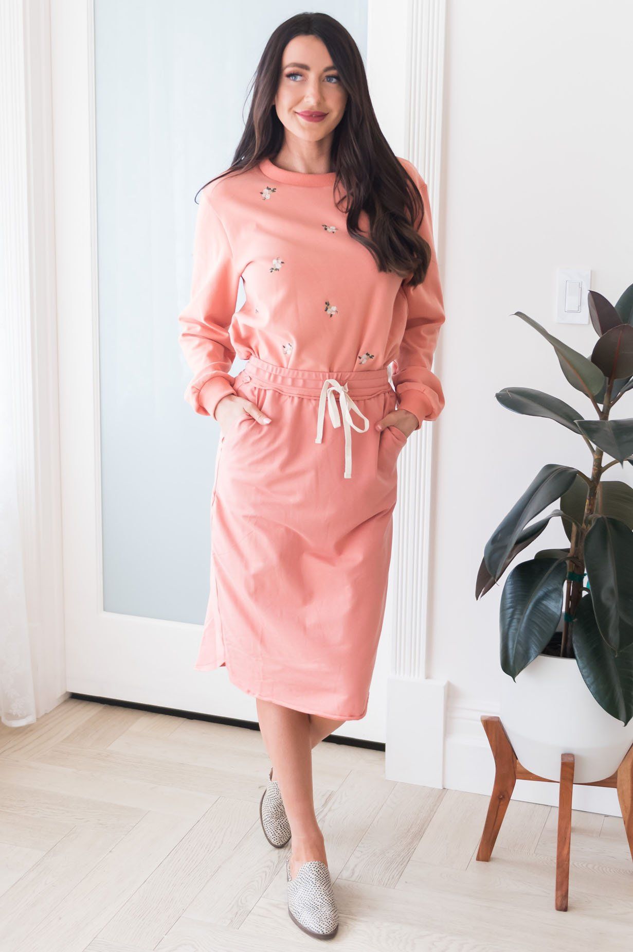 New Day Modest Tie Waist Skirt Modest Dresses vendor-unknown 