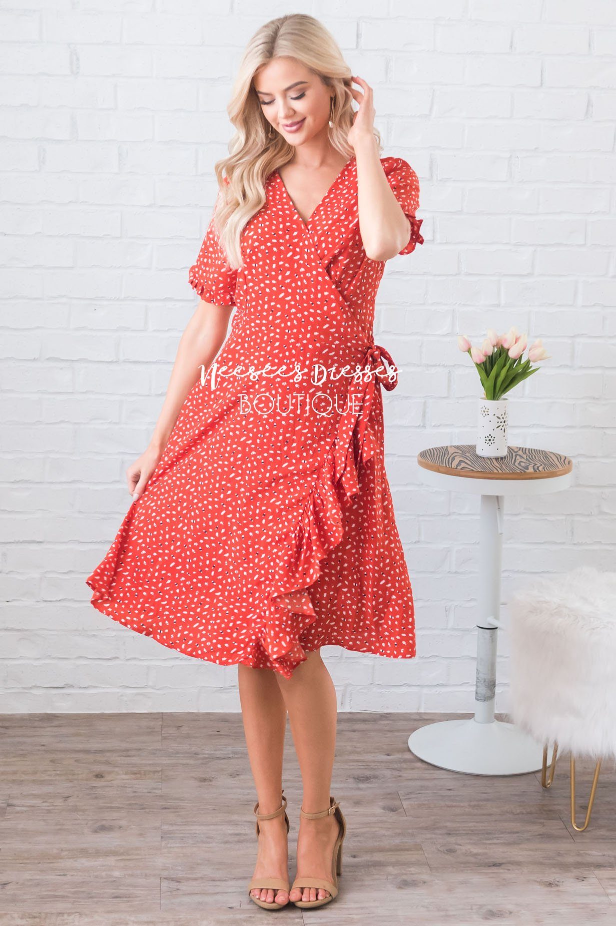 The Joey Wrap Dress Modest Dresses vendor-unknown 