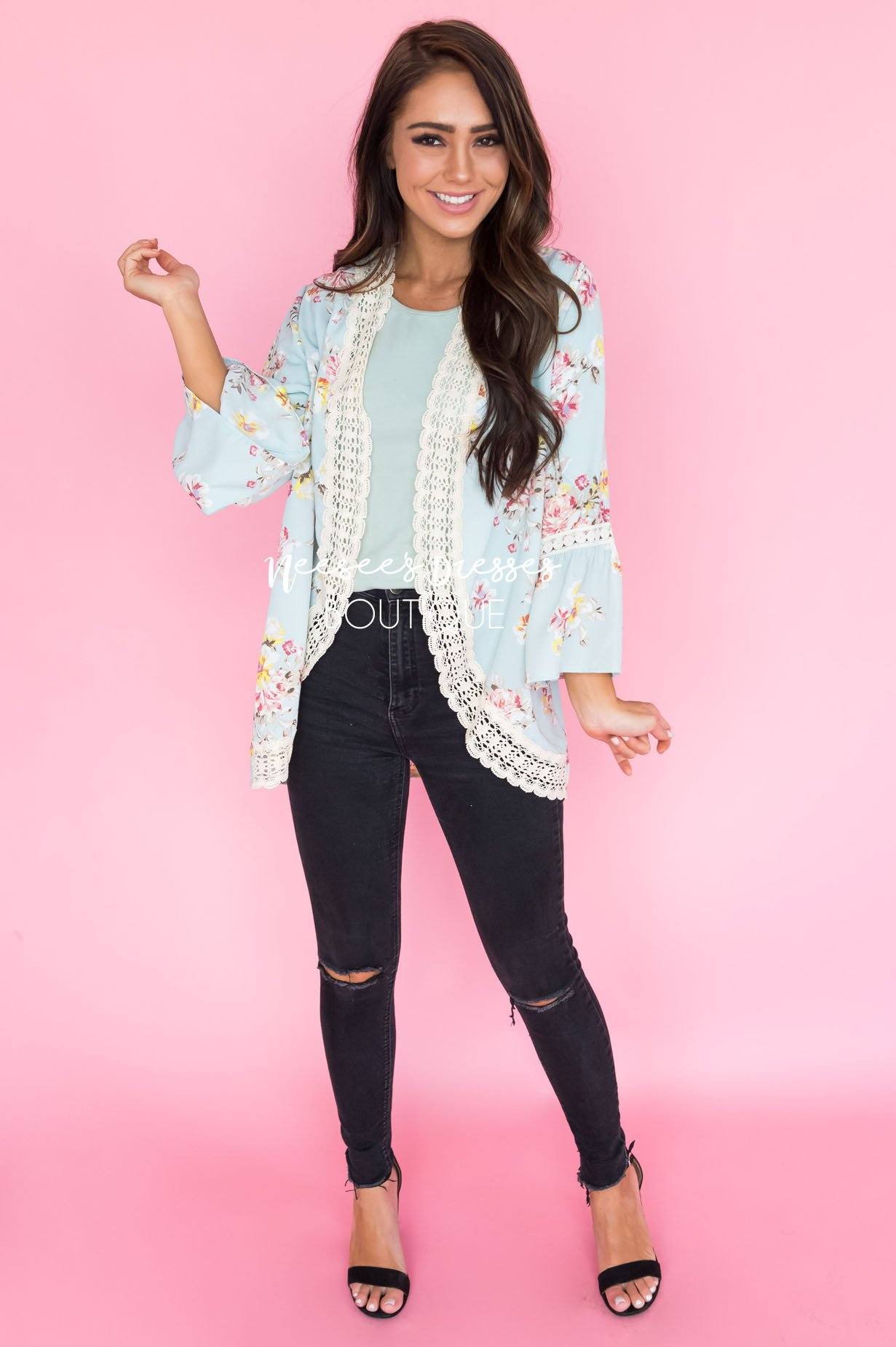 Elegance Abounds Modest Kimono Tops vendor-unknown 