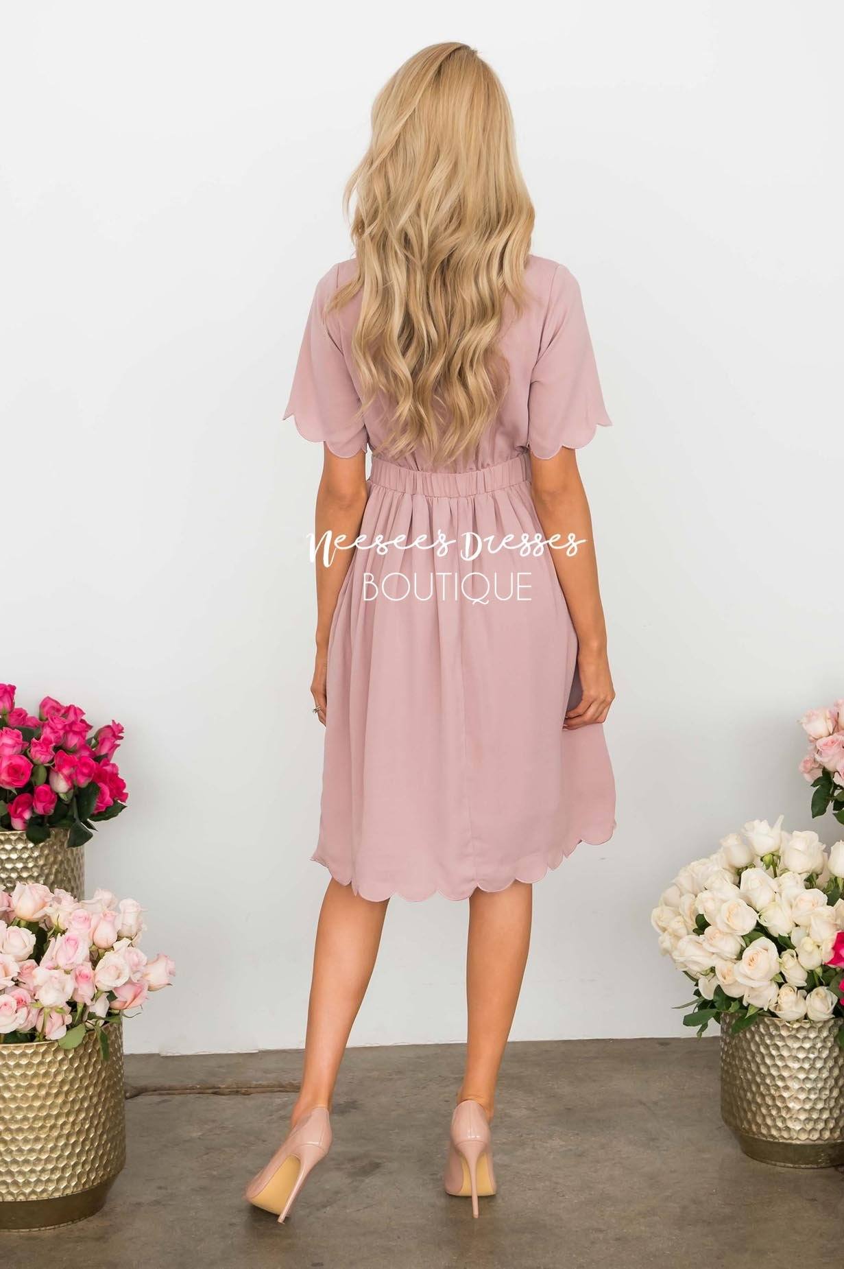 The Katrina Scallop Hem Dress Modest Dresses vendor-unknown 