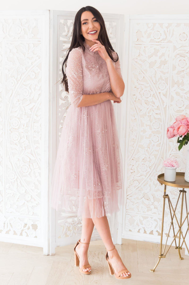 The Mattilee Modest Lace Dress - NeeSee's Dresses