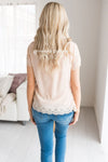 Living In The Moment Eyelet Blouse Tops vendor-unknown