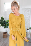 The Lolo Mustard Jumpsuit Modest Dresses vendor-unknown