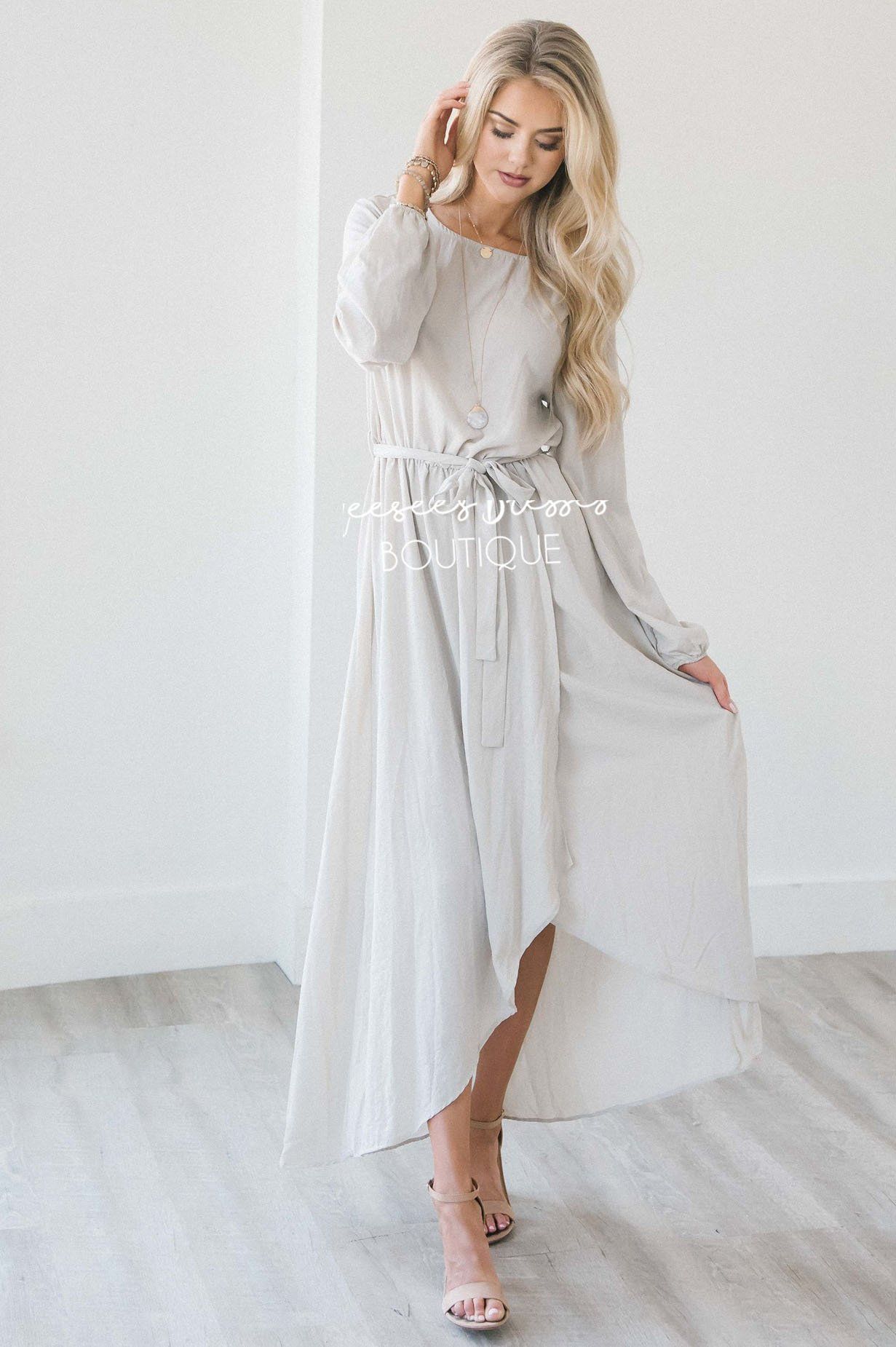 The Maleah - Long Sleeves Modest Dresses vendor-unknown 