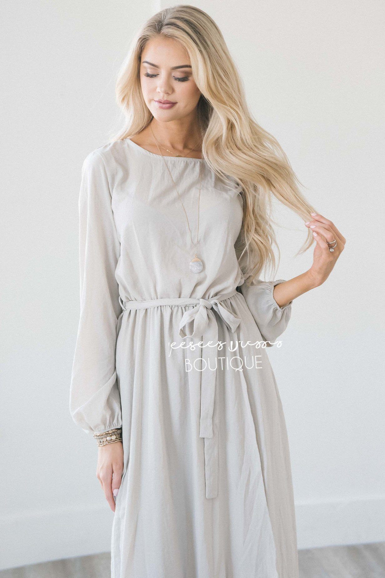 The Maleah - Long Sleeves Modest Dresses vendor-unknown 