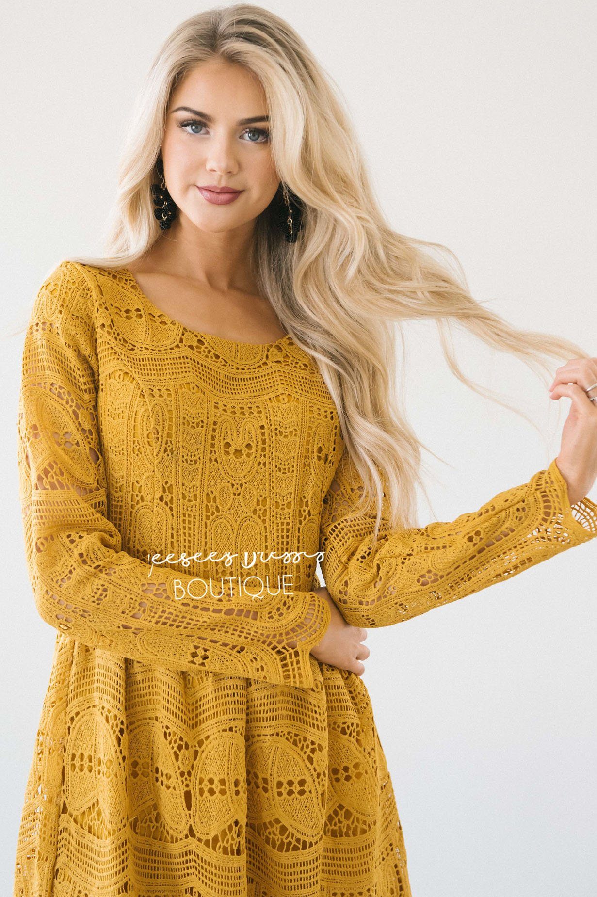 The Novalee- Long Sleeve Modest Dresses vendor-unknown 