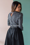 Lost In Stripes Blouse Modest Dresses vendor-unknown