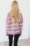 Wondering Heart Striped Sweater Tops vendor-unknown
