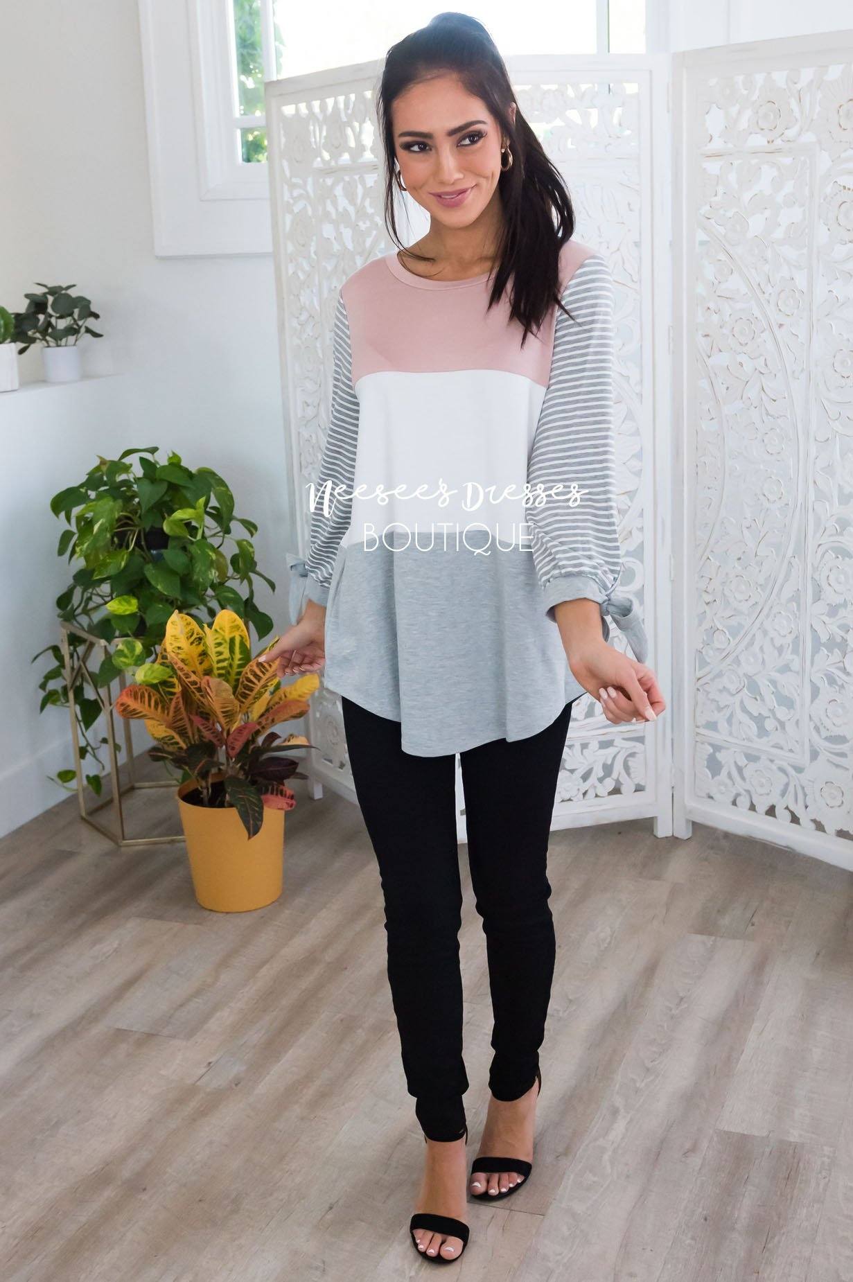 Express Yourself Modest Block Top Modest Dresses vendor-unknown 