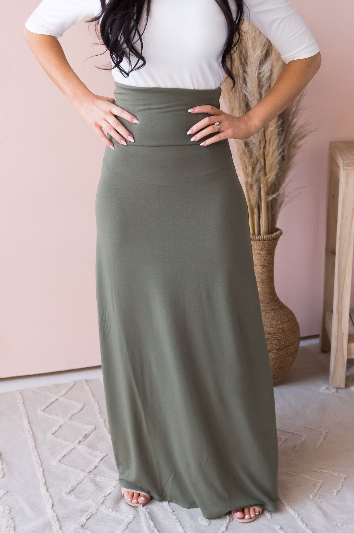 Fresh Flowers Modest Maxi Skirt Modest Dresses vendor-unknown 