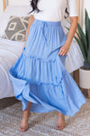 Farmers Market Modest Tiered Maxi Skirt Modest Dresses vendor-unknown