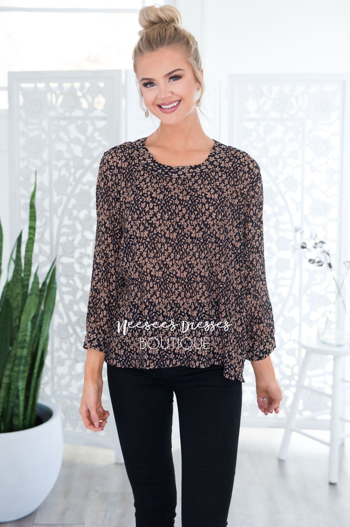 Maybe Tomorrow Sheer Blouse Tops vendor-unknown 