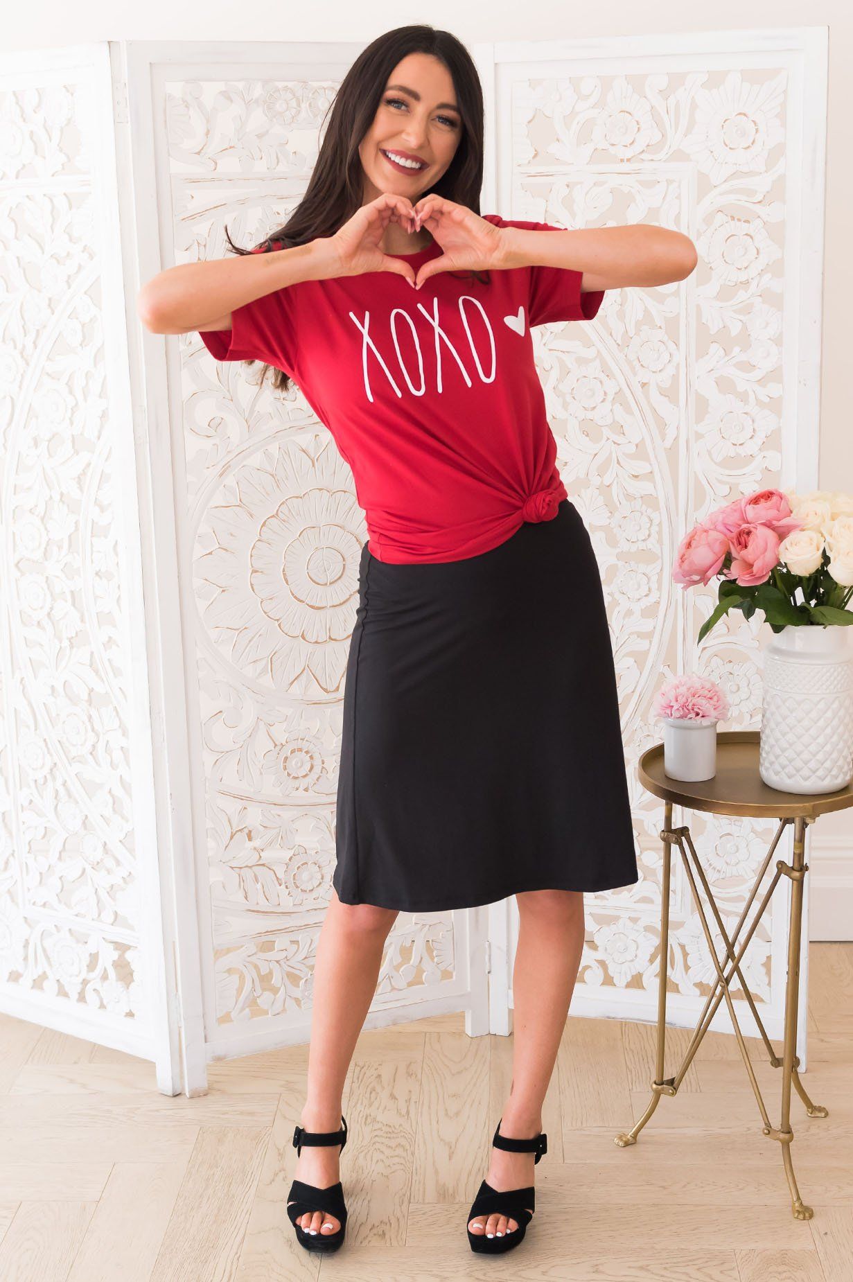 Crushing On You Modest A-line Skirt Modest Dresses vendor-unknown 