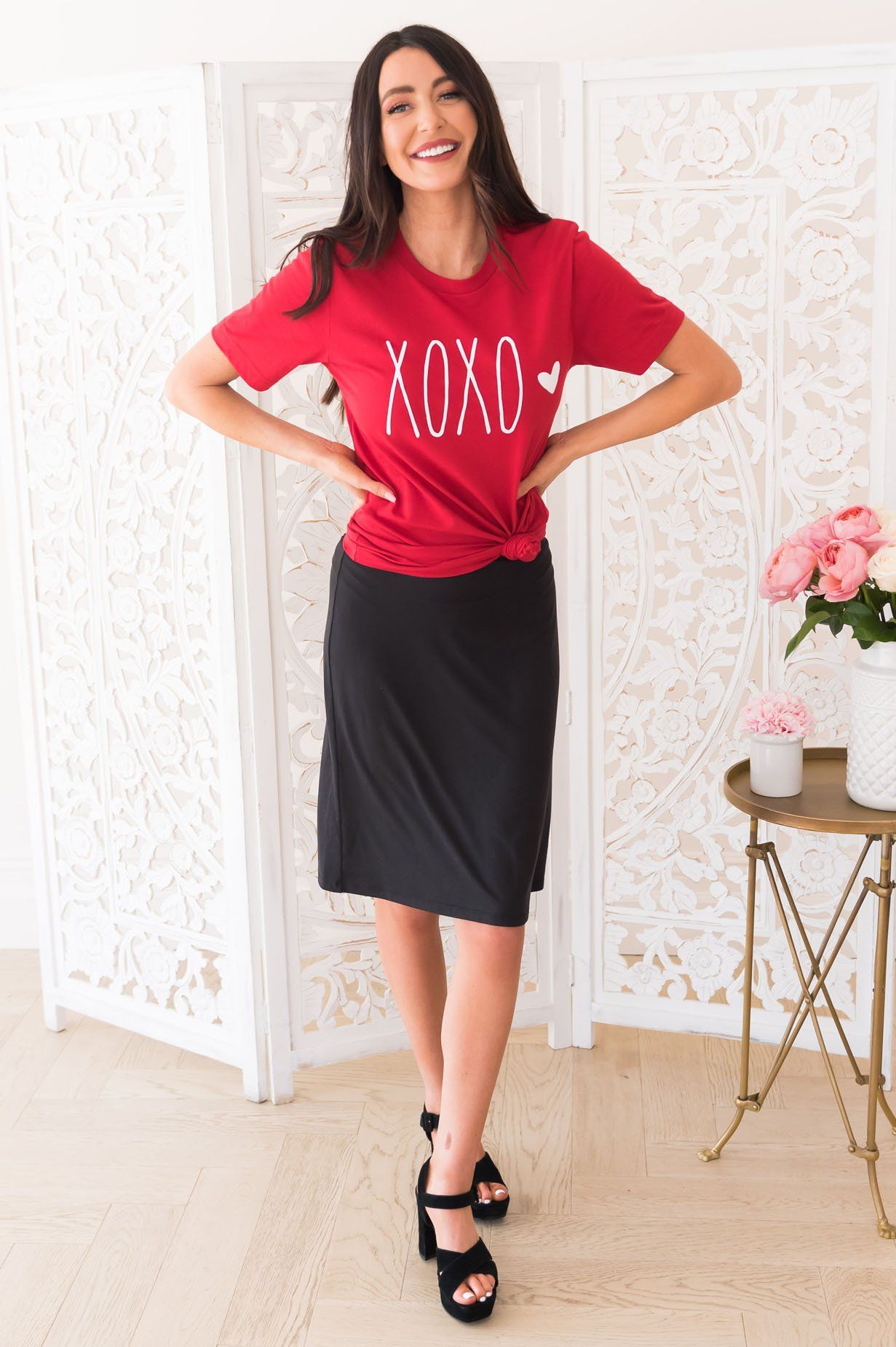 Crushing On You Modest A-line Skirt Modest Dresses vendor-unknown 