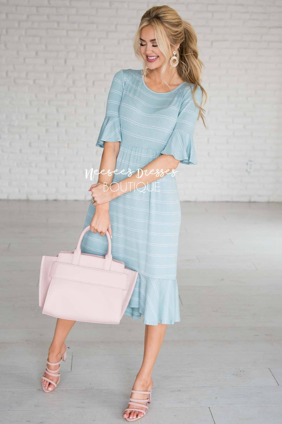 The Jessa Bell Sleeve Dress Modest Dresses vendor-unknown 