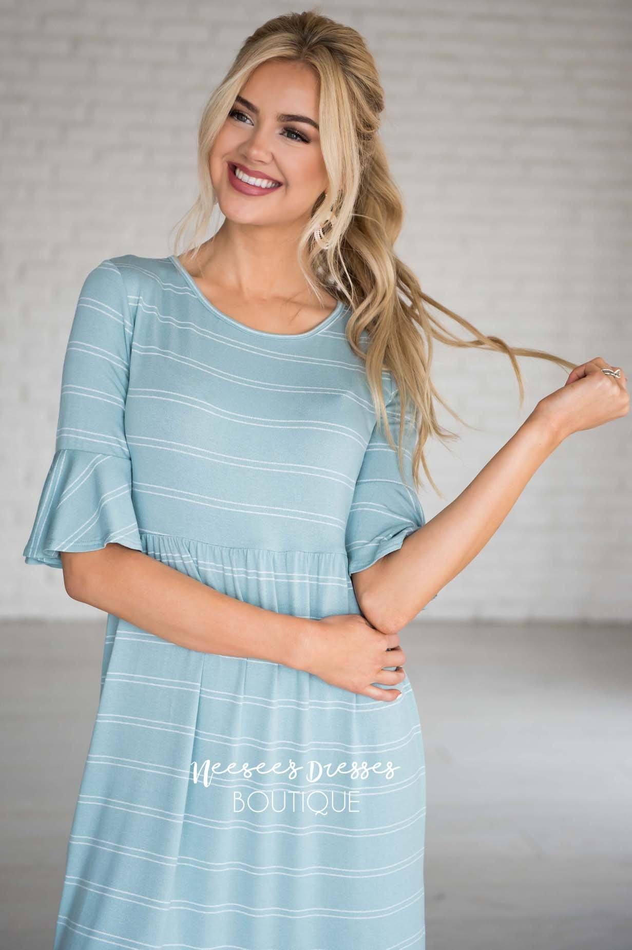 The Jessa Bell Sleeve Dress Modest Dresses vendor-unknown 