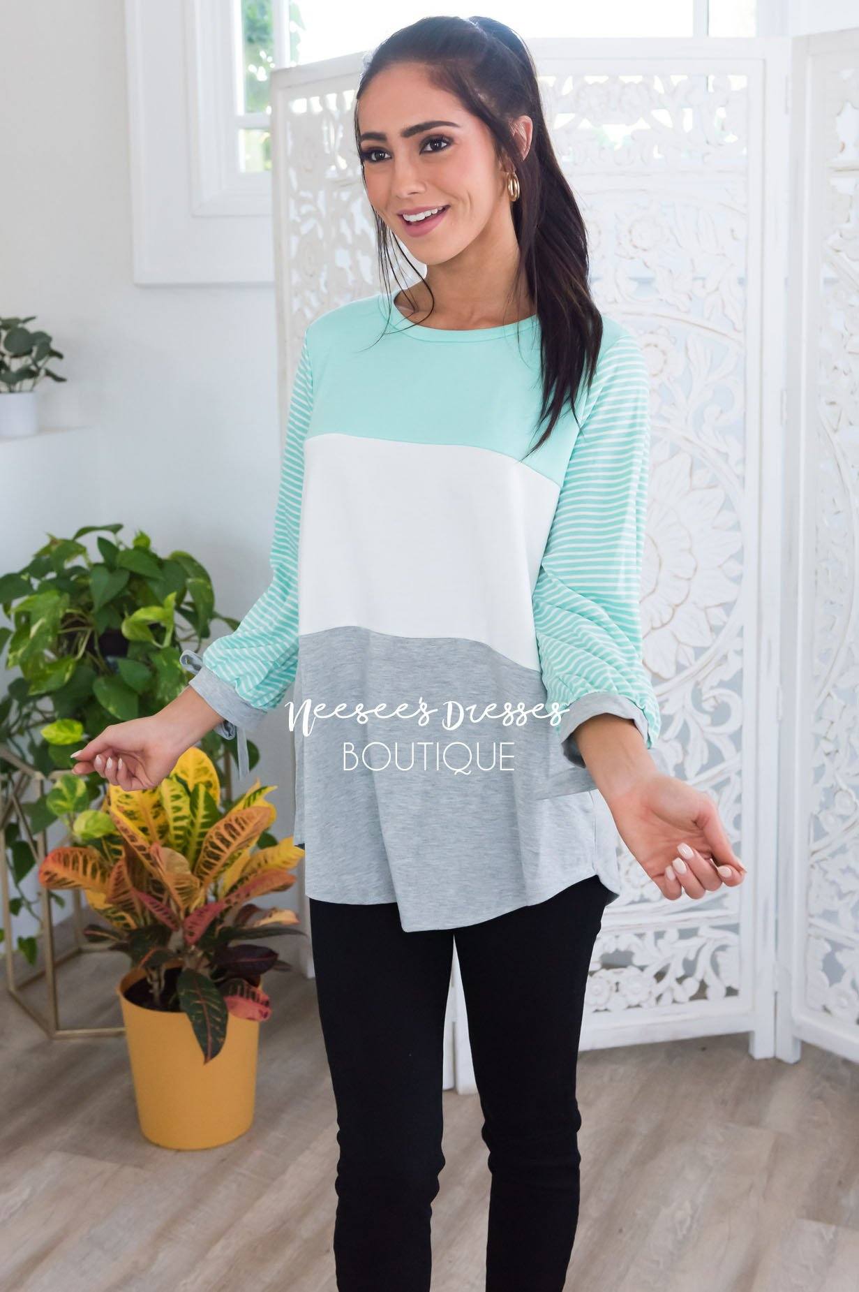 Express Yourself Modest Block Top Modest Dresses vendor-unknown 