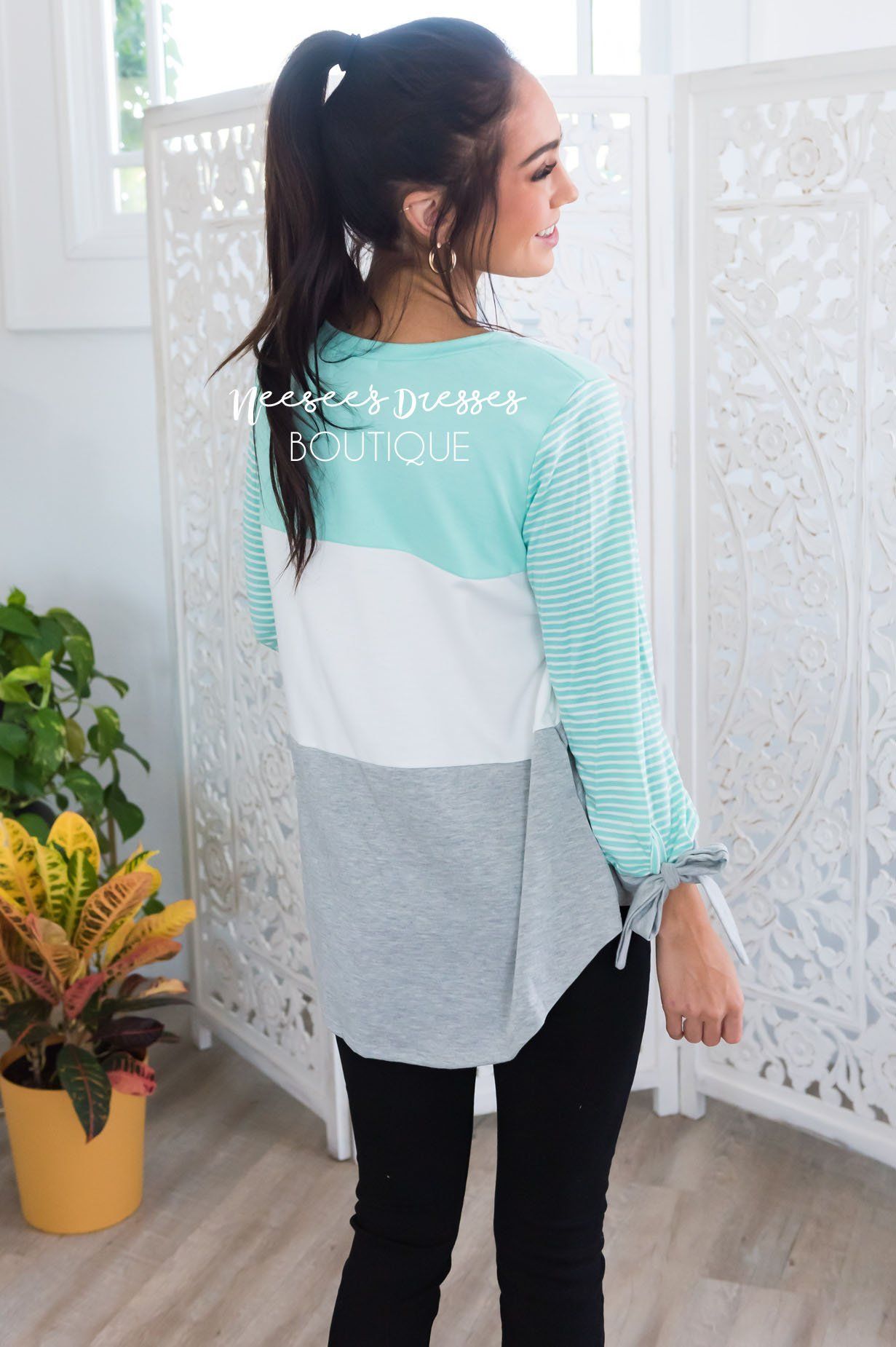 Express Yourself Modest Block Top Modest Dresses vendor-unknown 