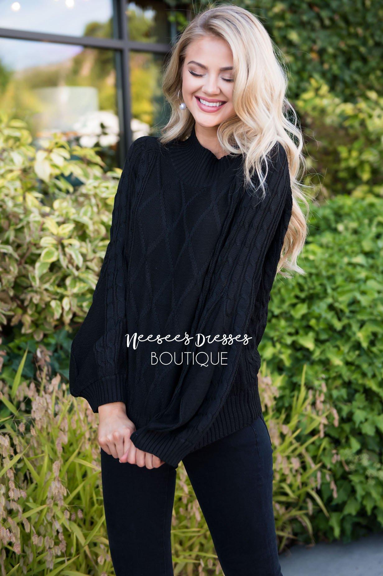 Missing Me cable knit sweater Tops vendor-unknown 