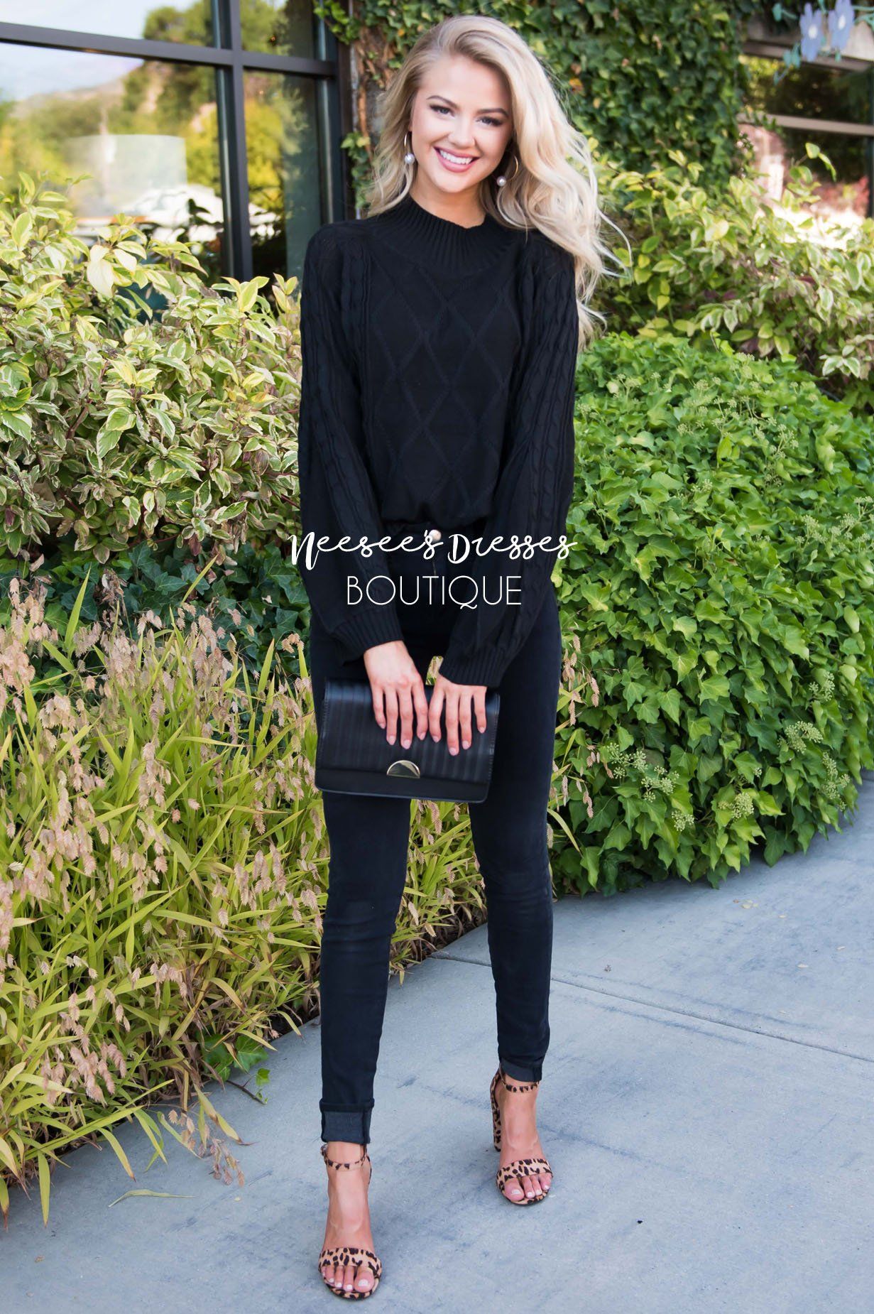 Missing Me cable knit sweater Tops vendor-unknown 