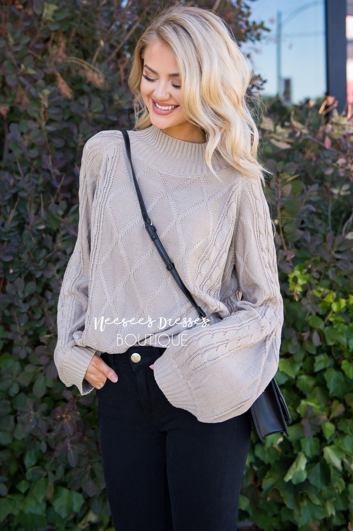 Missing Me cable knit sweater Tops vendor-unknown 