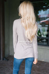 Taupe Thermal Lace Insert Top Tops vendor-unknown