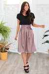 Forever Stylish Tie Waist Skirt Modest Dresses vendor-unknown