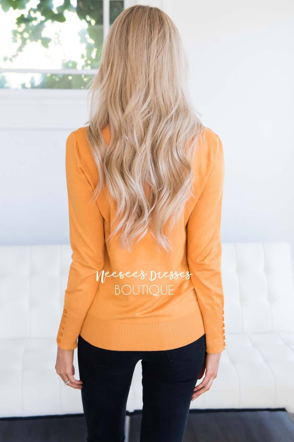 In Love with Fall Button Sleeve Sweater Tops vendor-unknown 