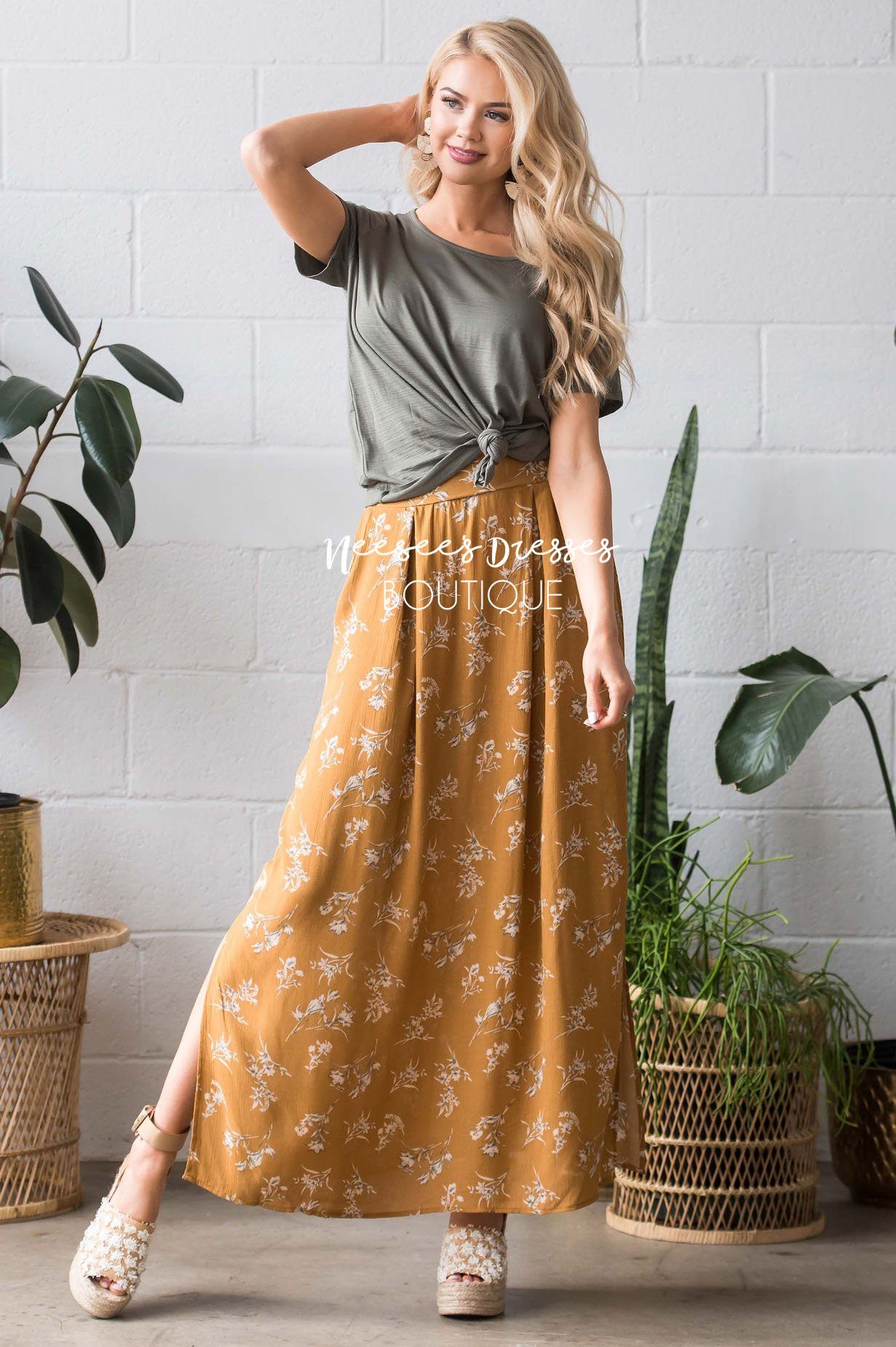 Boho Tie Waist Maxi Skirt Skirts vendor-unknown 