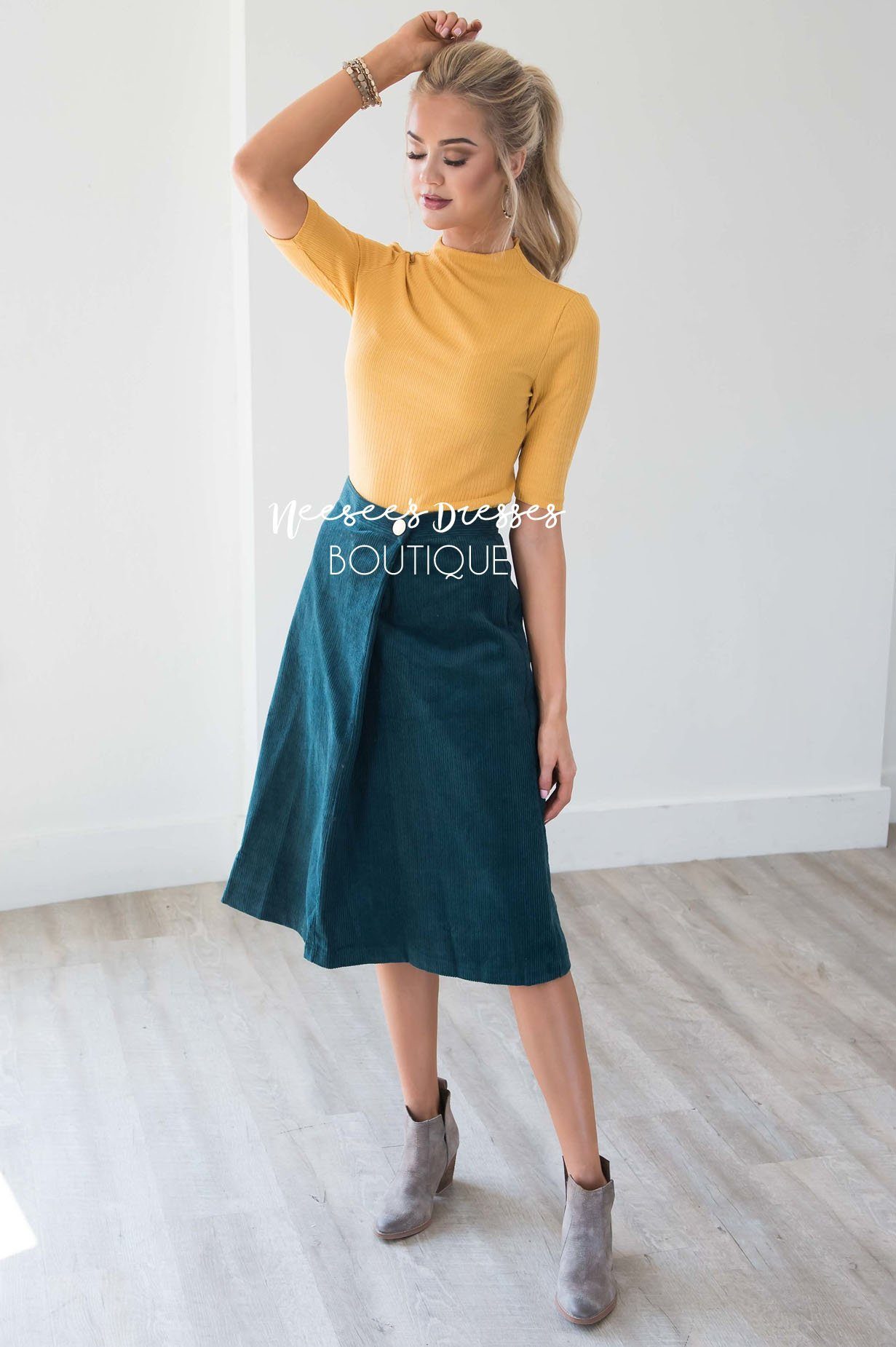 Falling Through Time Corduroy Skirt Skirts vendor-unknown 