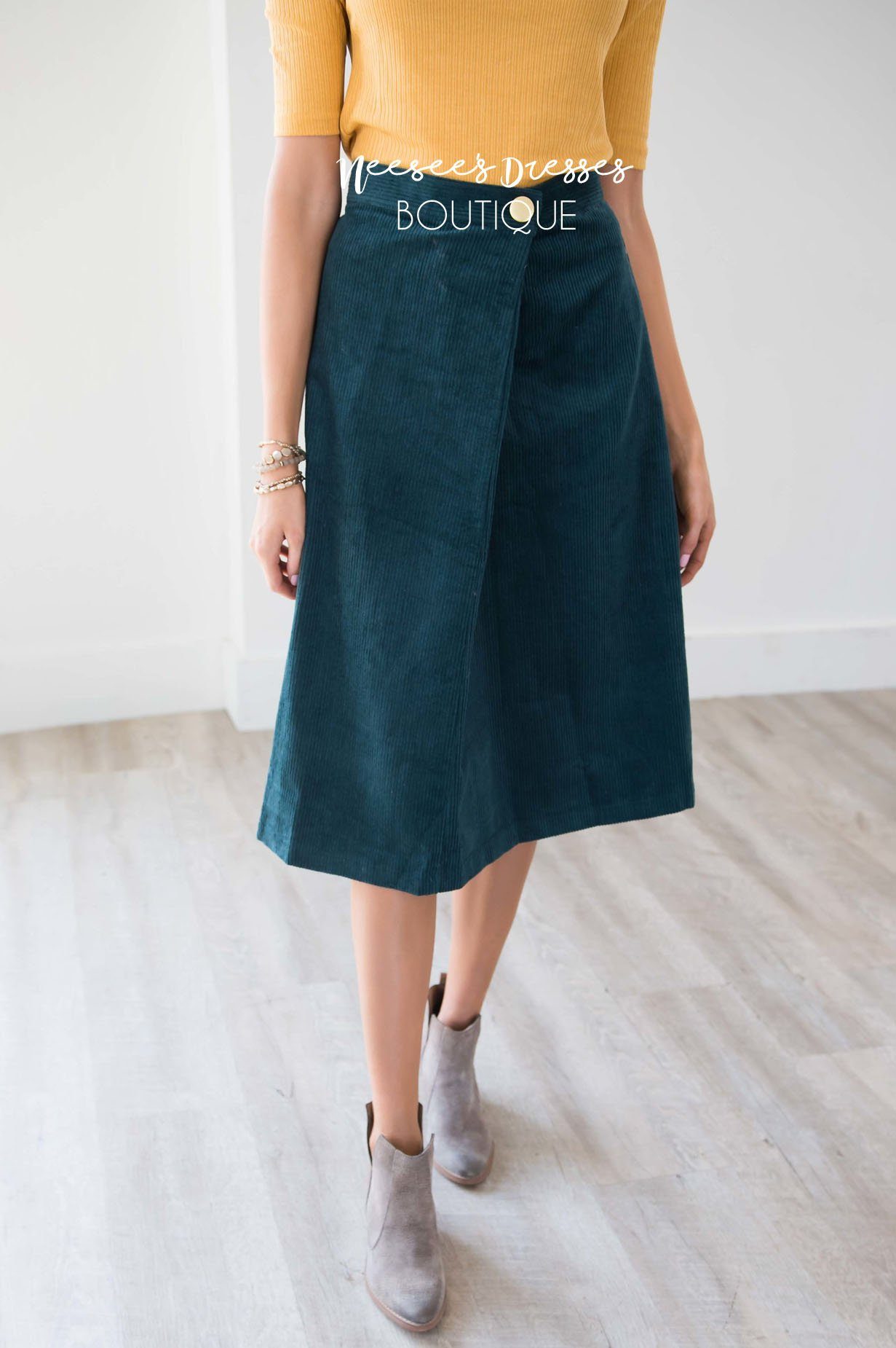 Falling Through Time Corduroy Skirt Skirts vendor-unknown 