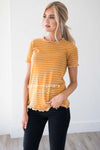 All I Need Ruffle Trim Top Tops vendor-unknown