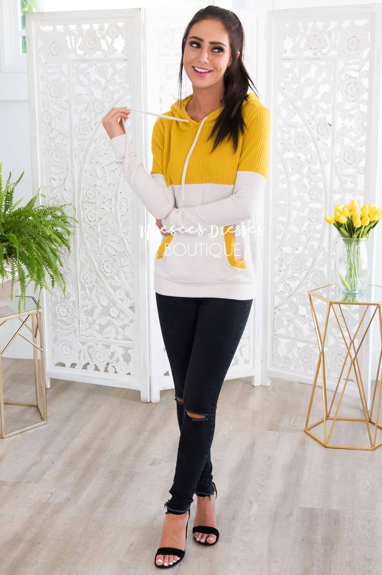 Adventure Awaits Thermal Hoodie Modest Dresses vendor-unknown 