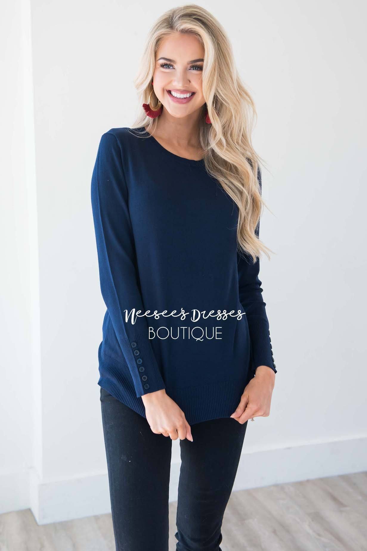In Love with Fall Button Sleeve Sweater Tops vendor-unknown 