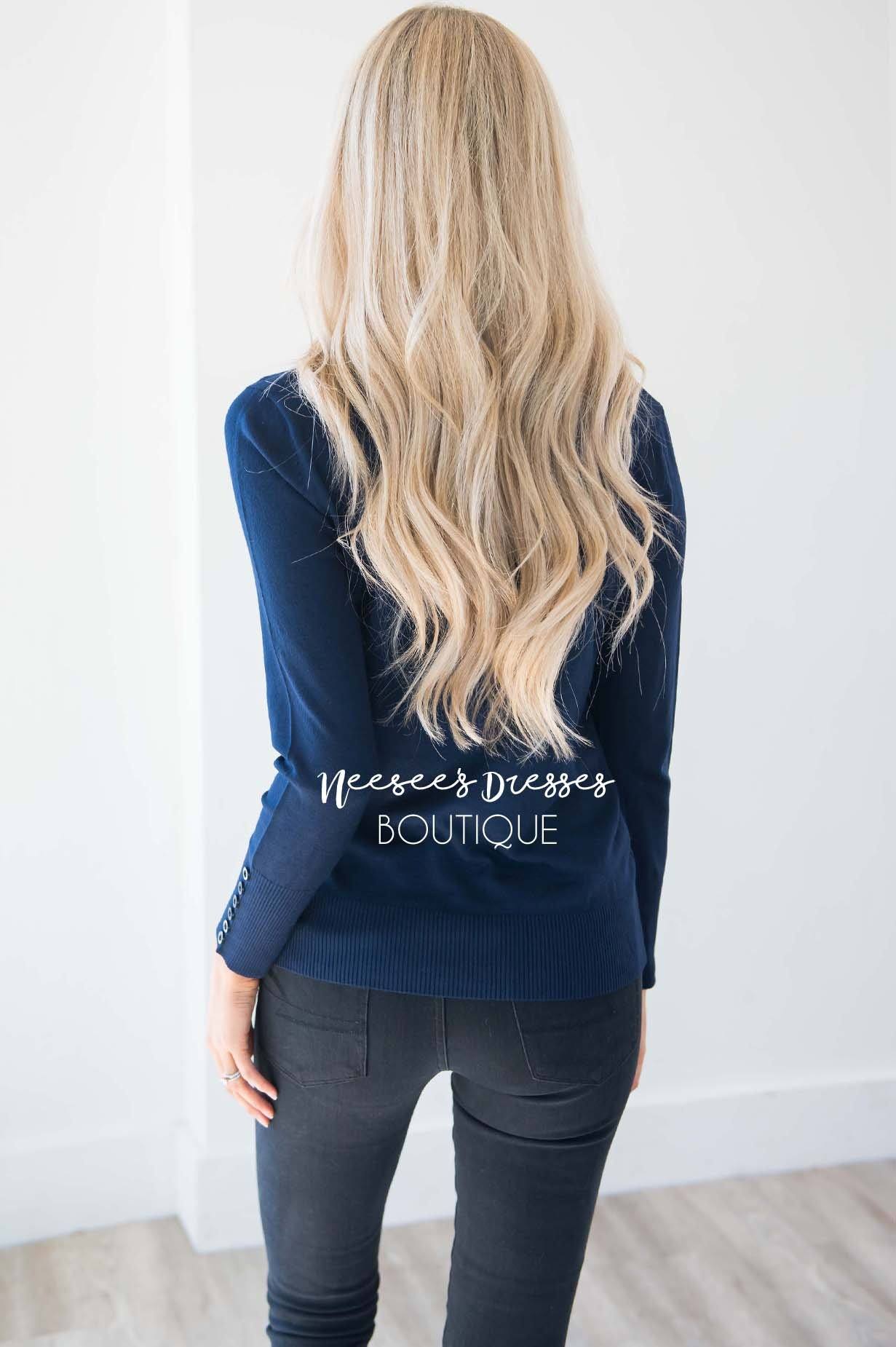 In Love with Fall Button Sleeve Sweater Tops vendor-unknown 