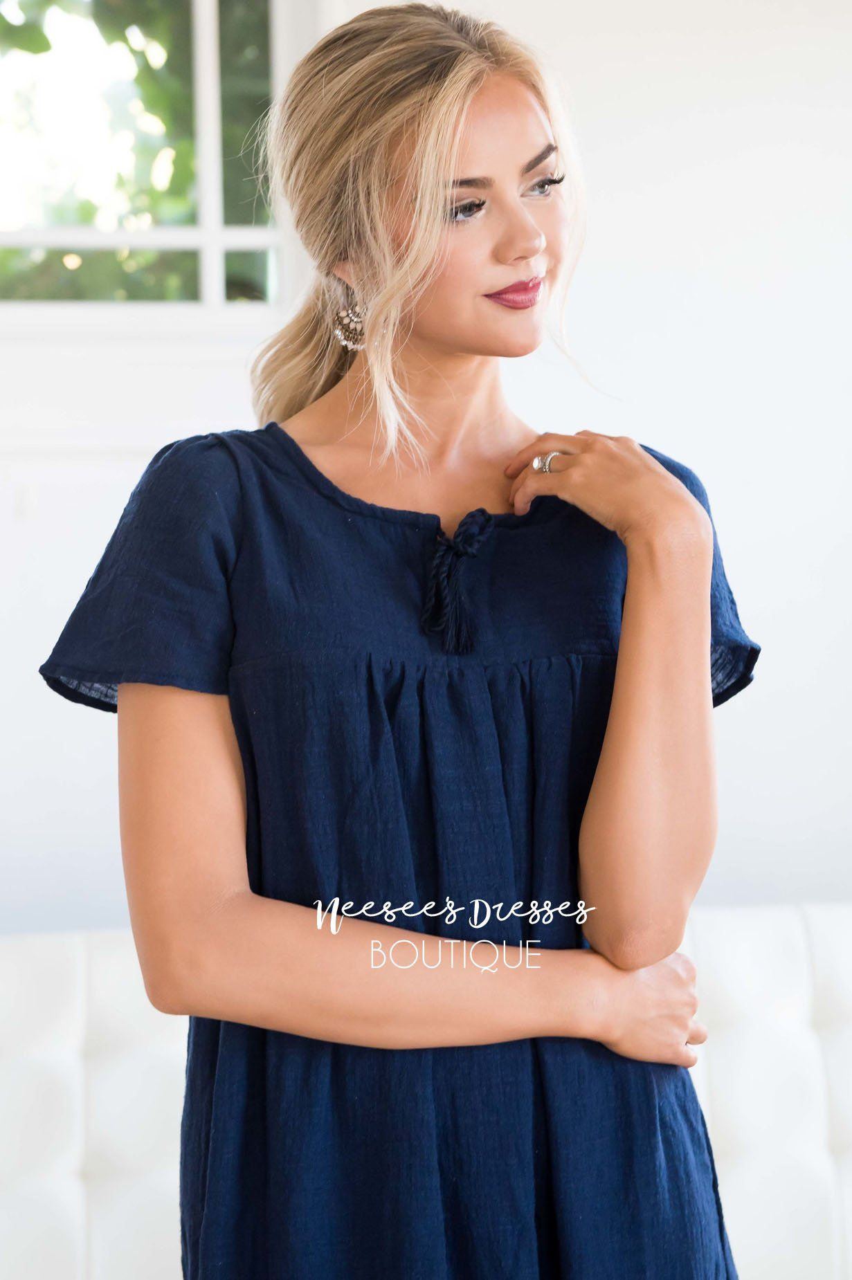 The Sydney Embroidered Dress Modest Dresses vendor-unknown 