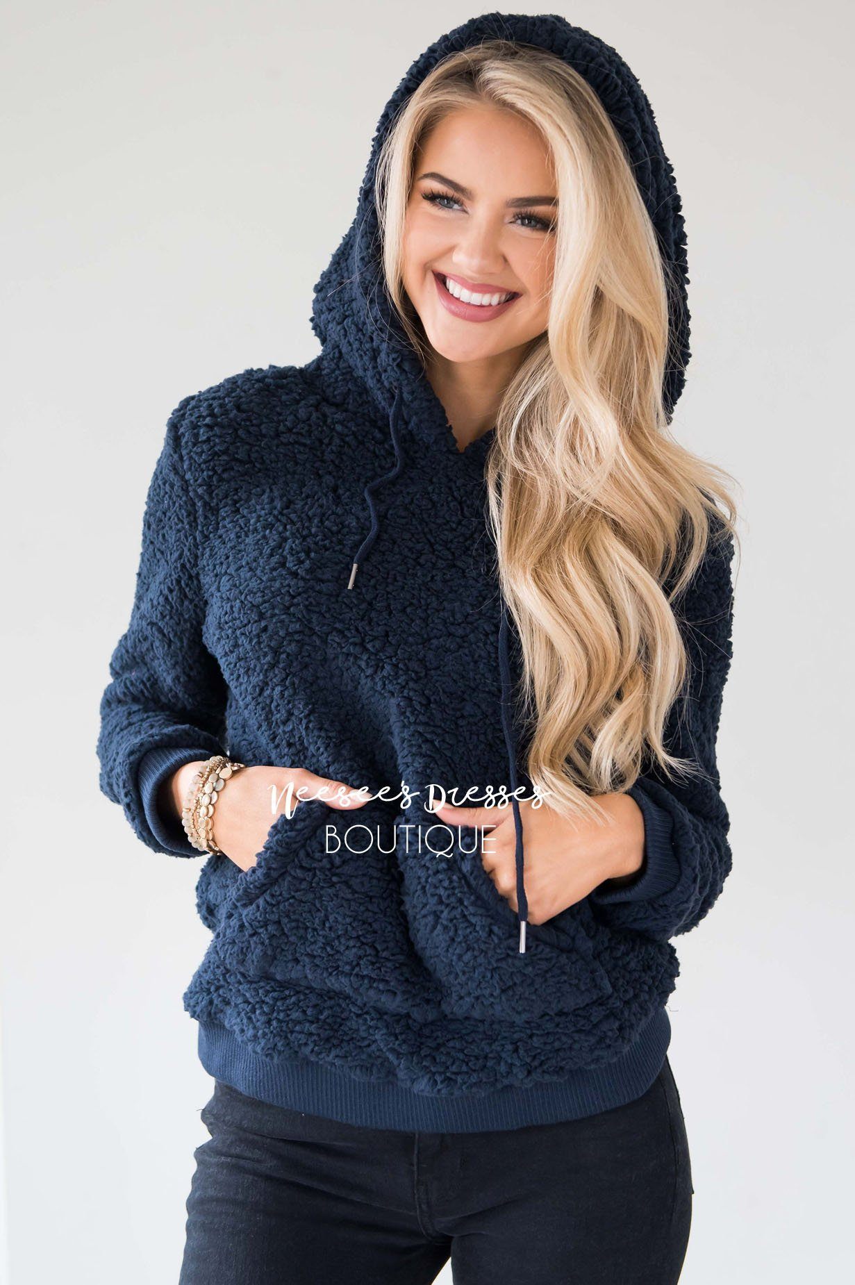 Cozy Fleece Hoodie Sweater Tops vendor-unknown 