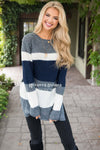 Glowing Fondness Striped Sweater Tops vendor-unknown
