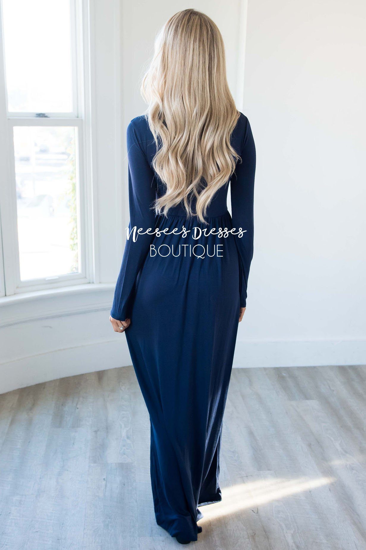The Aline Long Sleeve Maxi Dress Modest Dresses vendor-unknown 