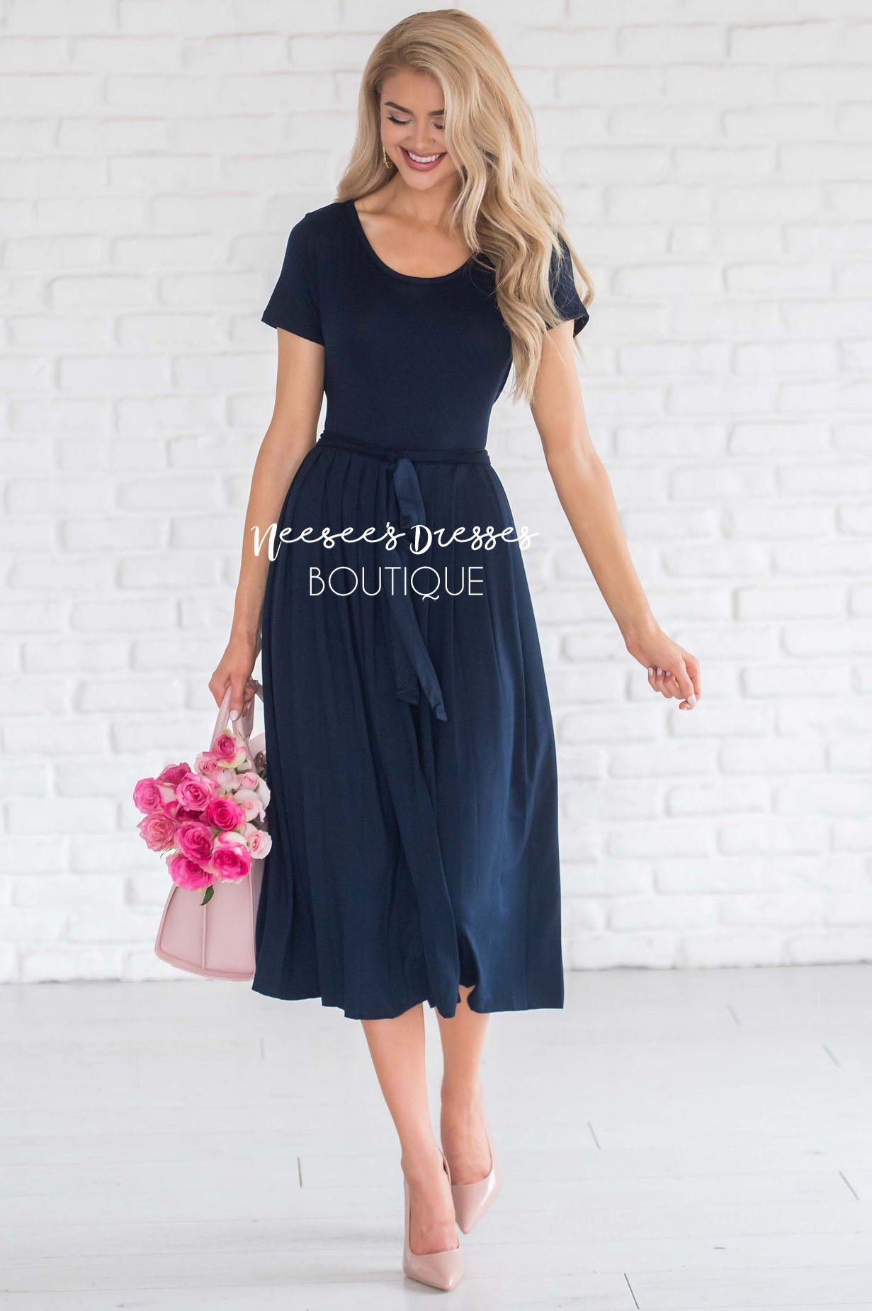 The Molly Pleats Dress Modest Dresses vendor-unknown 