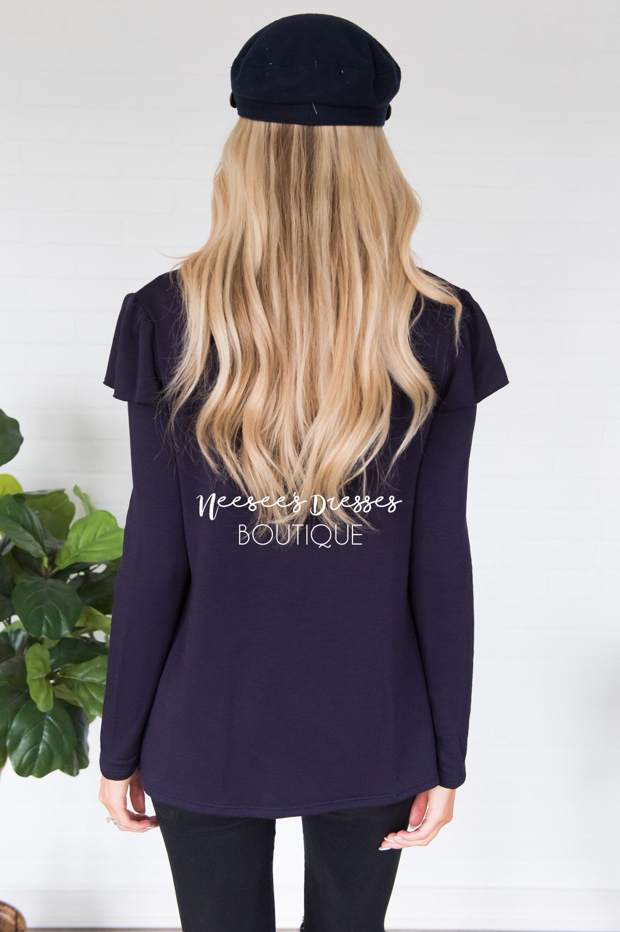 You're So Beautiful Ruffle Sleeve Top Modest Dresses vendor-unknown 