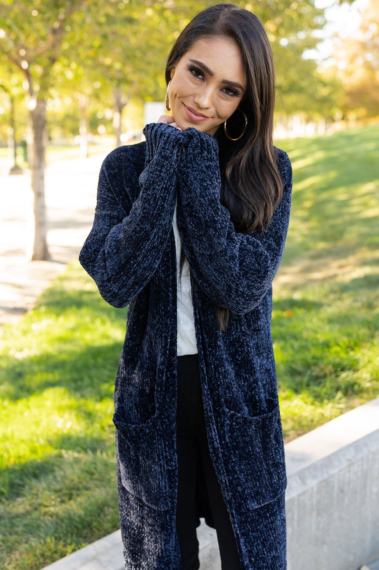 Living My Best Style Chenille Cardigan Modest Dresses vendor-unknown 