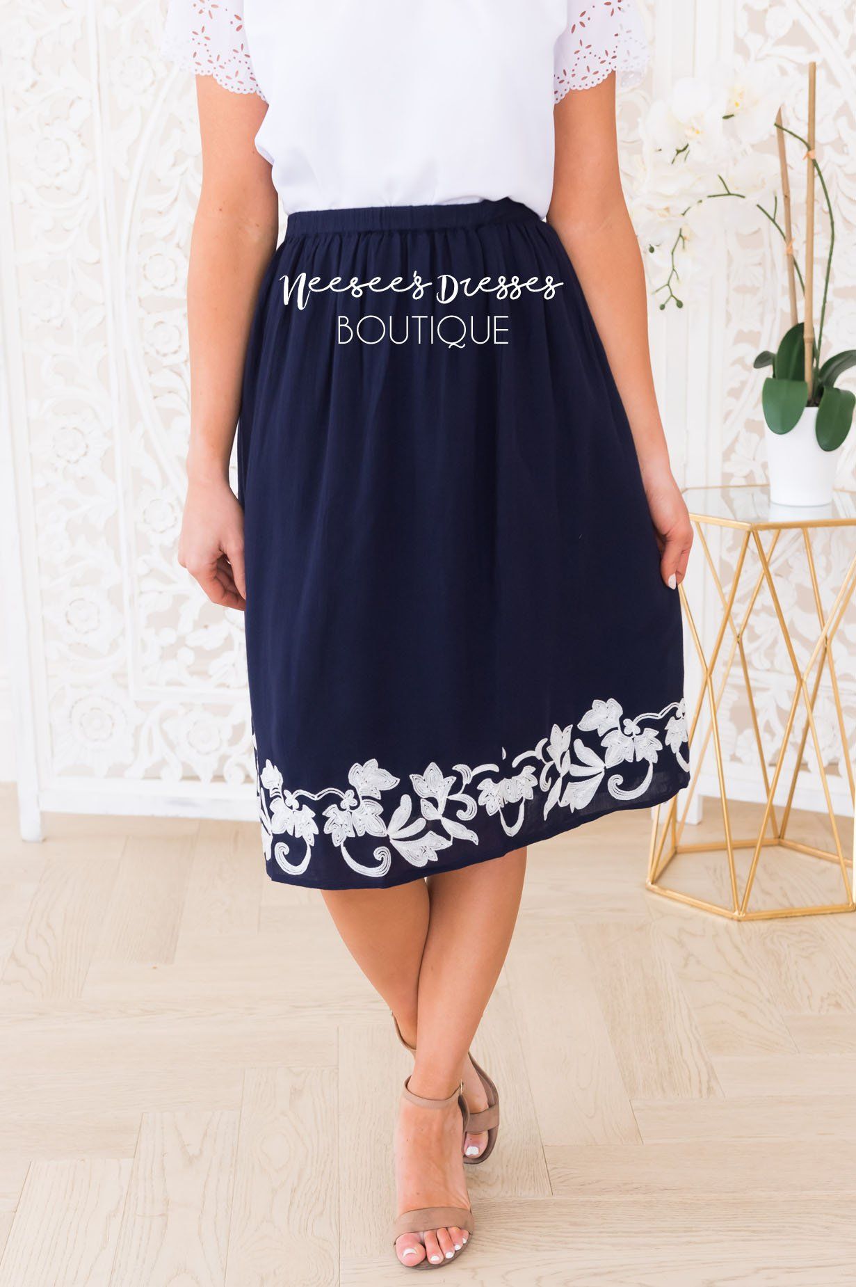 Completely Charmed Modest Skirt Skirts vendor-unknown 