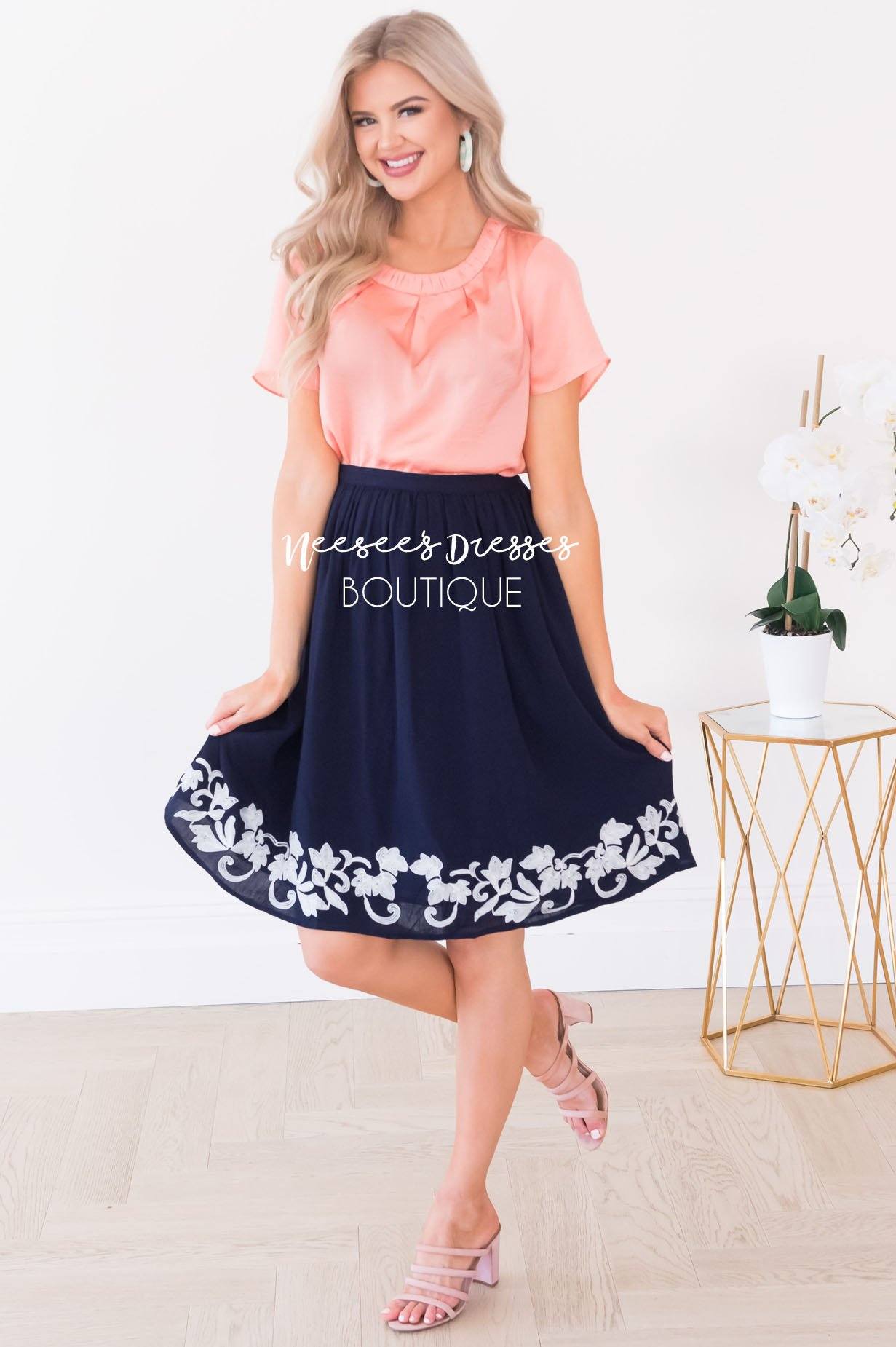 Completely Charmed Modest Skirt Skirts vendor-unknown 