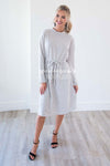 The Keely Ruffle Neckline & Wrists Sweater Dress Modest Dresses vendor-unknown 