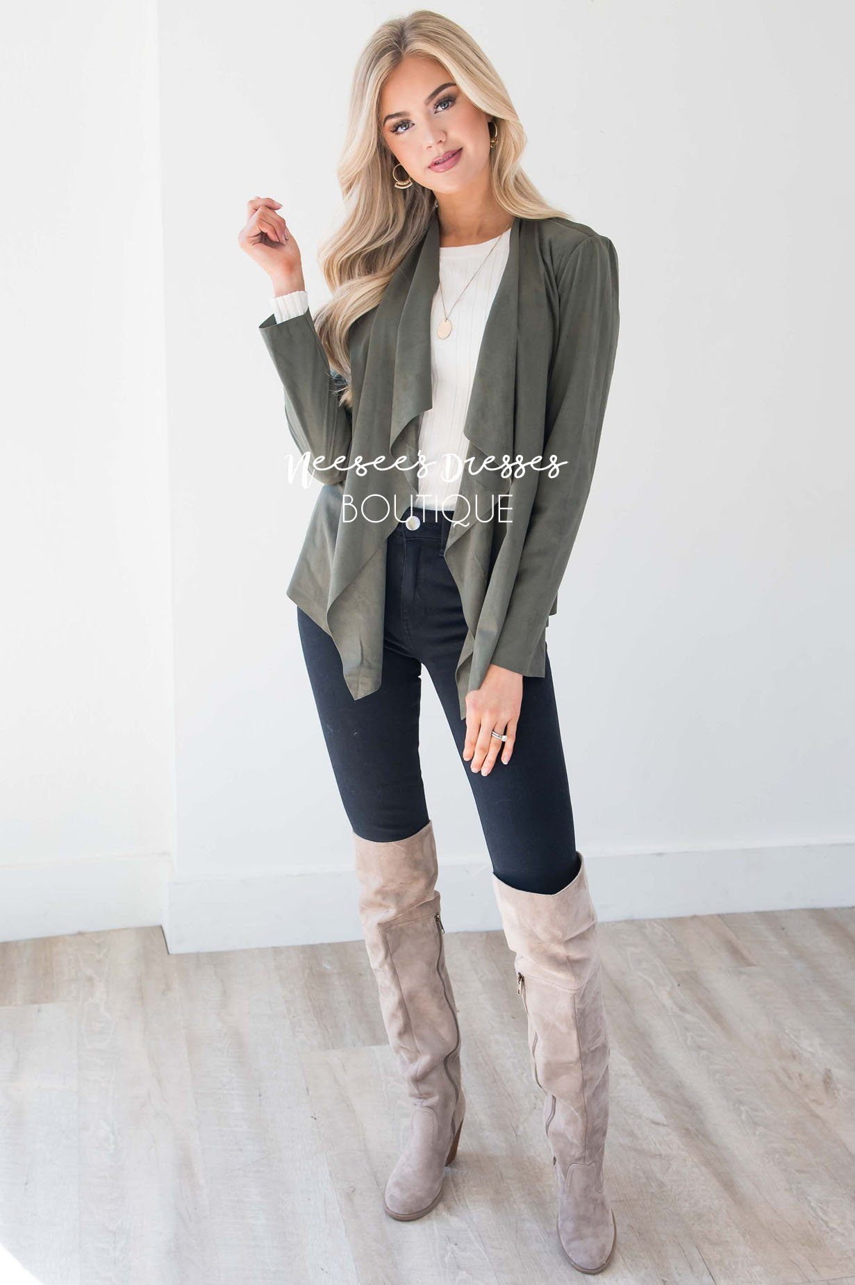 Tell Your Truth Suede Jacket Tops vendor-unknown 